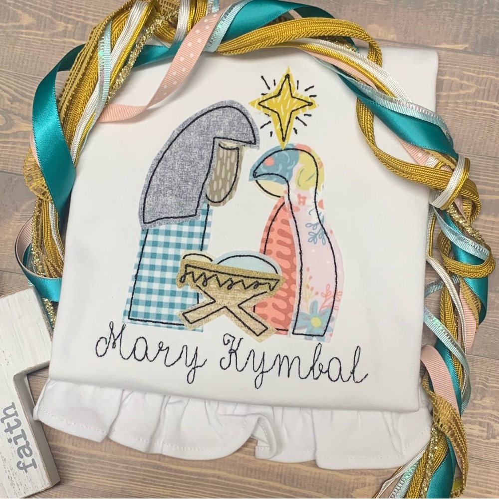 Made to order Appliqué Nativity Scene Shirt